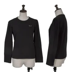 プレイ コムデギャルソンPLAY COMME des GARCONS コットンハートワッペンカットソー 黒Sのサムネイル