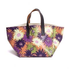 ミーモ☆ 使用1日 美品 マルニ フラワーカフェ ロゴ ハンドバッグ ミーモ様専用☆ 使用1日 美品 マルニ フラワーカフェ ロゴ