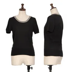レキップ ヨシエイナバL'EQUIPE YOSHIE INABA ライン切替ニットTシャツ 黒38のサムネイル