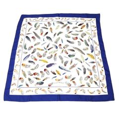 エルメス HERMES スカーフ カレ90 Plumes 羽根 ネイビー シルク - メルカリ