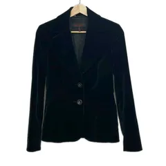 ESCADA(エスカーダ) ジャケット サイズ34 S レディース - 黒 長袖/ベロア/肩パッド/秋/冬のサムネイル