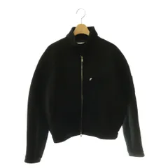 クレージュ courreges ウール ボンディング ダブルジップブルゾン ジャケット スタンドカラー アウター 38 黒 ブラック /HS ■OSのサムネイル