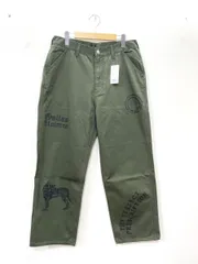 新品 SILAS&MARIA サイラス&マリア PAINTED TROUSERS ワイド チノ パンツ sizeL/オリーブ ■■メンズのサムネイル