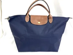 LONGCHAMP ロンシャン LIG/M/02 トート バッグ sizeM/紺 ■■レディースのサムネイル