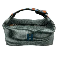 【玉津店 中古】HERMES(エルメス) ブリッドアブラック PM ポーチ ハンドバッグ ウール グリーン系 ブリッド・ア・ブラック PM TA2600824のサムネイル