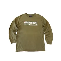90s〜00s INDEPENDENT TRUCK COMPANY ロゴプリント ロングスリーブTシャツ カーキ M相当のサムネイル