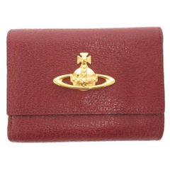 Vivienne Westwood 三つ折り財布 レザー レッド オーブ がま口 - メルカリ