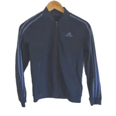 アディダス adidas トラックジャケット ジャージ J30 紺 ネイビー ストライプ柄 長袖 ジップアップ /OY ■ECA004
