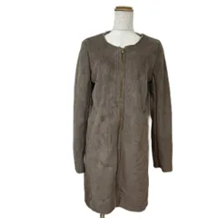 アーバンリサーチ サニーレーベル URBAN RESEARCH Sonny Label フェイクムートンコート 36 茶 モカ ノーカラー ジップアップ 長袖 /KM ■ECA004のサムネイル