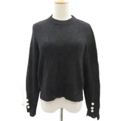 3.1 フィリップリム 3.1 phillip lim ニット セーター XS ダークグレー ラウンドネック 長袖 フェイクパール /YS23 ■ECD005のサムネイル
