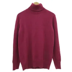 ジュンハシモト junhashimoto 美品 タートルネック ニット セーター 3 ローズピンク リブ袖 長袖 無地 ウール /SDのサムネイル