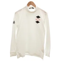 マンシングウェア MUNSINGWEAR Tシャツ L 白 ホワイト ハイネック 長袖 ロゴ刺繍 /NL ■ECF005のサムネイル