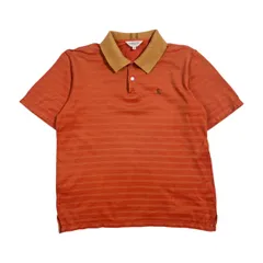 LANVIN SPORT ランバン スポーツ ボーダー 半袖 ポロシャツ M/オレンジ系 メンズ ゴルフのサムネイル