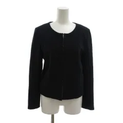 エムケー ミッシェルクラン MK MICHEL KLEIN ノーカラージャケット 38 紺 ネイビー フロントフック 長袖 /NU ■ECF006のサムネイル