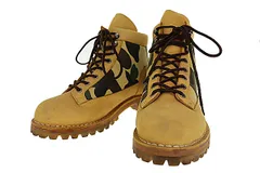 アベイシングエイプ A BATHING APE COMBAT BOOTS 迷彩カモフラ ヌバック コンバット ブーツ US8 ベージュ ブランド古着ベクトル 中古▲251109のサムネイル