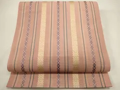 平和屋着物＊夏物　本場筑前博多織　八寸名古屋帯　紗献上　正絹　逸品　DABH1791cd