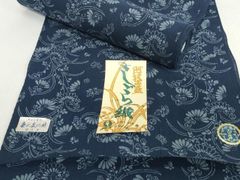 初山一之助 綿結城長板藍染 両面染め 浴衣 綿100％ - メルカリ