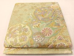 帯9016 ○となみ織物謹製 本加賀友禅作家 百貫華峰 高級 正絹 六通