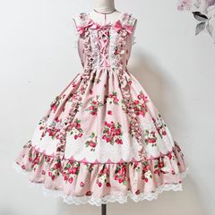 Lady Fruit 半袖ワンピースリボンヘッドドレス　メタモルフォーゼロリィタ メタモルフォーゼ Lady Fruit 半袖ワンピース リボンヘッドドレス