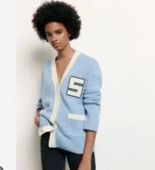 サンドロ SANDRO パッチ ディテール Vネック カーディガン 1 サイズ 正規品のサムネイル