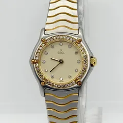 EBEL エベル 11656754 ベージュ QZ レディース ベゼルダイヤ ラインストーン 腕時計 稼働品のサムネイル