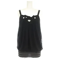 ヴィヴィアンタム VIVIENNE TAM シアー シフォン キャミソール ノースリーブ 1 黒 ブラック 01511539 /☆Gのサムネイル
