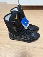 MIZUNO ミズノ ボクシングシューズ ブラックxゴールドエナメル 27cm