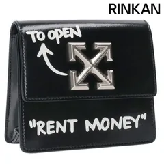 オフホワイト  0.7Jitney RENT MONEYプリントレザーショルダーバッグ メンズのサムネイル