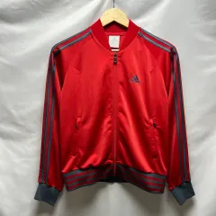 正規品/90 アディダス 3本線 レッド グレー トラックジャージ (ヨーロッパ)