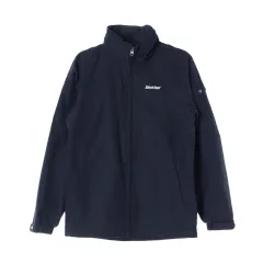 DICKIES ディッキーズ ロゴ フード付き ハイネック ウィンドブレーカー アウター ジャケット ネイビーのサムネイル