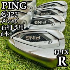 良品】初心者推奨 ピン G425 黒ドット メンズアイアンセット 6本 R