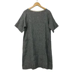 MargaretHowell(マーガレットハウエル) ワンピース サイズF レディース美品  - グレー クルーネック/半袖/ロング/麻のサムネイル