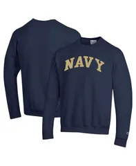 チャンピオン メンズ アウター パーカー・スウェット シャツ フリース Champion Mens Navy Midshipmen Basic Arch Fleece Pullover Sweatsh