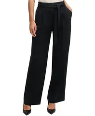 ヒューゴボス レディース ボトムス カジュアルパンツ クレープ パンツ Hugo Boss Womens Japanese Crepe RelaxedFit Trousers Black ブラックのサムネイル