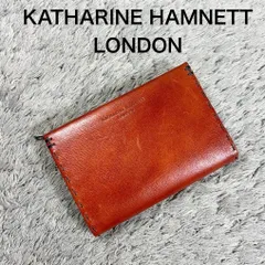 KATHARINE HAMNETT LONDON キャサリンハムネットロンドン 二つ折り財布 L字ファスナー レザー 型押しロゴのサムネイル