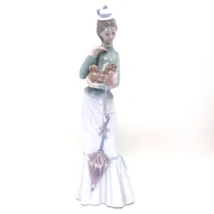 【美品】LLADRO リヤドロ／仔犬とお散歩／4893／陶器／マルチカラーのサムネイル