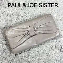 PAUL & JOE SISTER ポールアンドジョー シスター 長財布 柔らかレザー グレー デカリボンのサムネイル