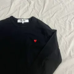 コム・デ・ギャルソン PLAY 小さなハート ブラック ロングスリーブTシャツ Lのサムネイル