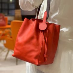 エルメス ロカバール ウールマフラー ボーダー イエロー×オレンジ