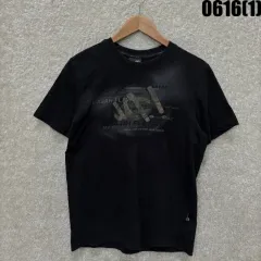 麻フラバ半袖Tシャツ ブラック Mのサムネイル