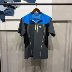 (100) MILLET アウトドア バイカラー 機能性 ハーフジップ Tシャツのサムネイル