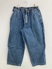 HUF ハフ デニムパンツ L ブルー クロップド・半端丈 無地 ワイド・ルーズ スタンダード ストレート レギュラー ウエストゴム・紐 リジッド・ワンウォッシュ メンズ レディースのサムネイル