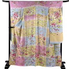 振袖 銀通し ラメ刺繍 やまと扱い 身丈162cm 撥水加工済 MO3861 - メルカリ