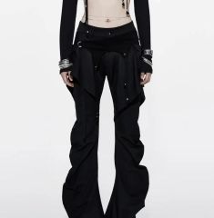 新品 NACHE カーゴパンツ ブラック フレアパンツ テック系 ブラック