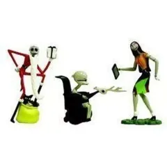 【中古】フィギュア Santa Jack ＆ Sally ＆ Dr.Finklestein(3体セット) -サンタジャック＆サリー＆フィンケルスタイン博士- 「ナイトメア・ビフォア・クリスマス」