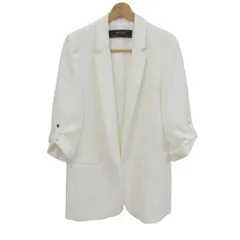 ザラベーシック テーラードジャケット アウター ストレッチ ロング丈 レディース Sサイズ ホワイト ZARA BASIC 【中古】のサムネイル