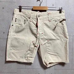 DSQUARED２ ディースクエアード ショートパンツ ハーフパンツ バックストラップ ショーツ 44 ライトベージュ イタリア製 メンズ SU-30-17のサムネイル