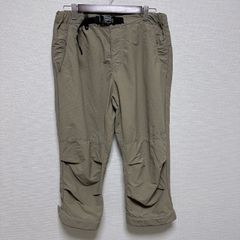 (^w^)b Phenix Cropped Pants with Webbing Belt, 3D Cut, Spring, Summer, Autumn, Outdoor, Sports, Leisure, Three-Quarter Length Pants, Relaxed Fit, Easy Pants, Nylon, Men's Size L OM12870HG