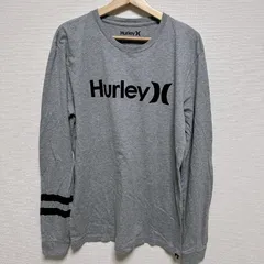 (^w^)b Hurley ハーレー 七分・長袖カットソー 丸首 クルーネック ライン柄 Hurley) ロンT 春 秋 冬 カジュアル スポーツ アウトドア ロゴプリント ストリート サーフ メンズ サイズL OM12923HGのサムネイル