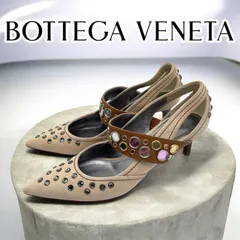 BOTTEGA VENETA　ボッテガ ヴェネタ　パンプス　36　23cm　ビジュー　スワロフスキー　 ベージュ　スエードのサムネイル